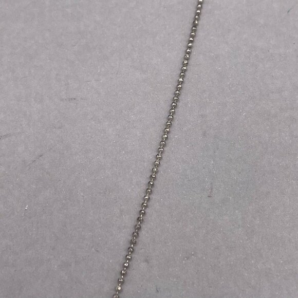 Lia Sophia Floral Pendant Beaded Chain Necklace Silver Tone 18 Inches - Picture 4 of 5